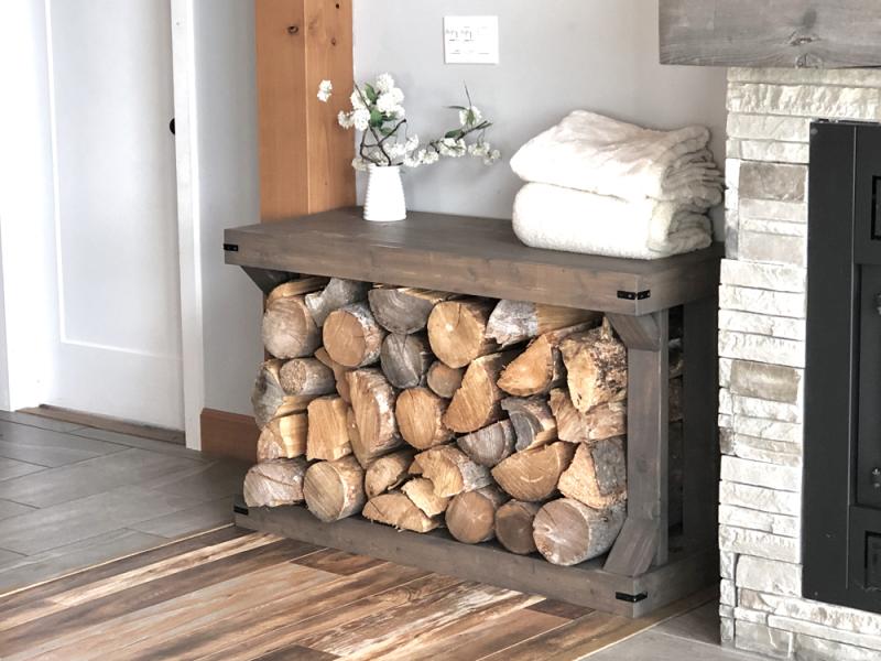 Indoor firewood storage bench new arrivals